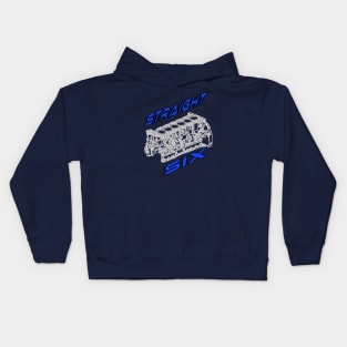 Engine Block Straight 6 (Blue) Kids Hoodie